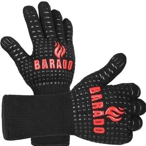 BBQ Grill Gloves 1472℉ Extreme Heat Resistant Grilling Gloves Non-Slip BBQ Oven